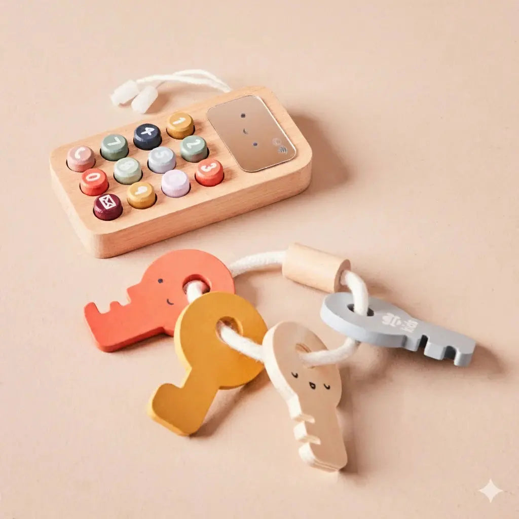 Toy phone and keys set