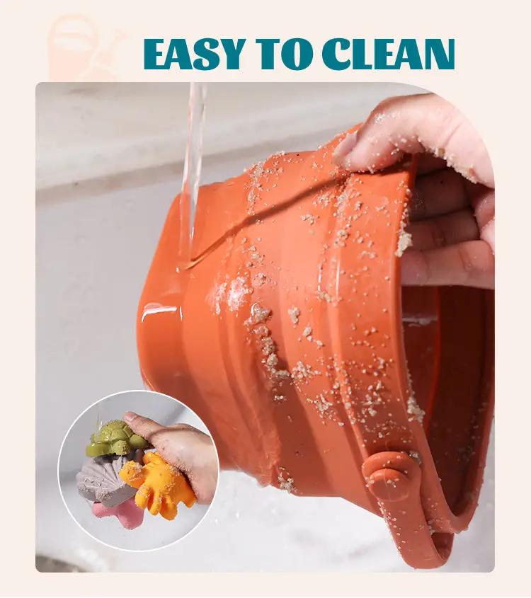 High-quality silicone beach toy set, ideal for sensory play and fine motor skill development