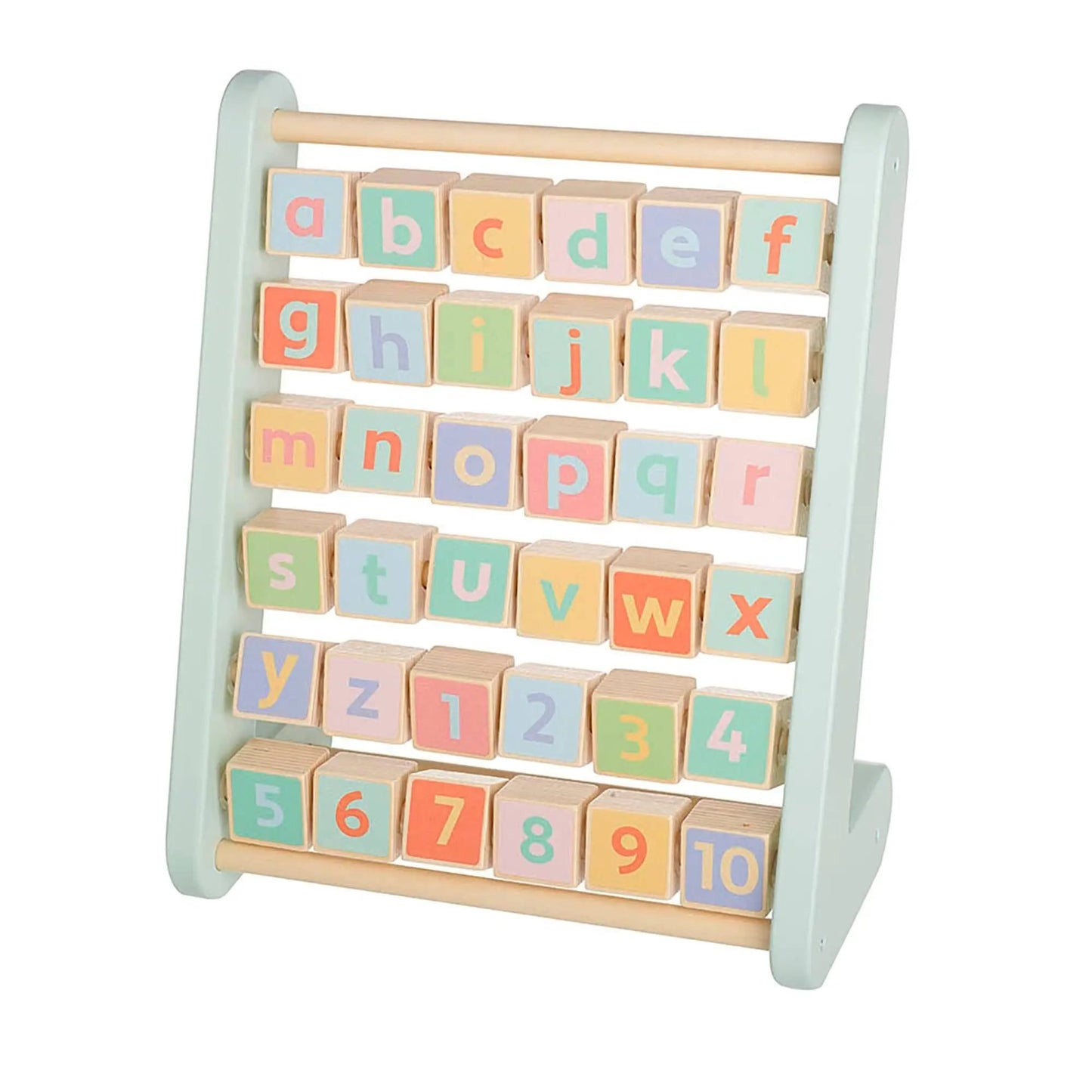 Farm Animal Wooden Alphabet Abacus showing letters and numbers