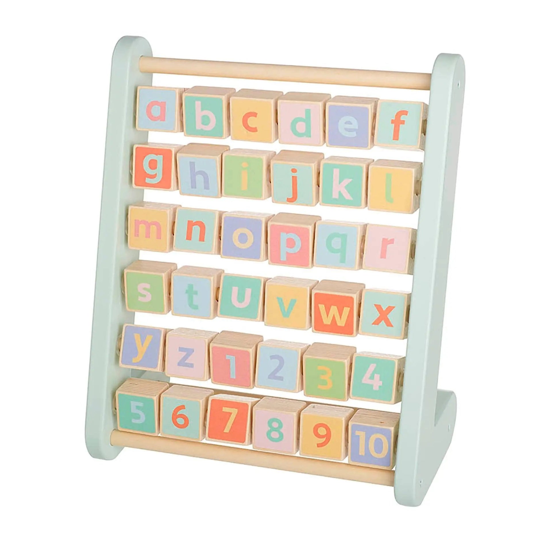 Farm Animal Wooden Alphabet Abacus showing letters and numbers