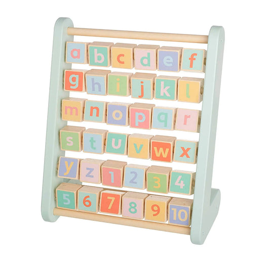 Farm Animal Wooden Alphabet Abacus showing letters and numbers