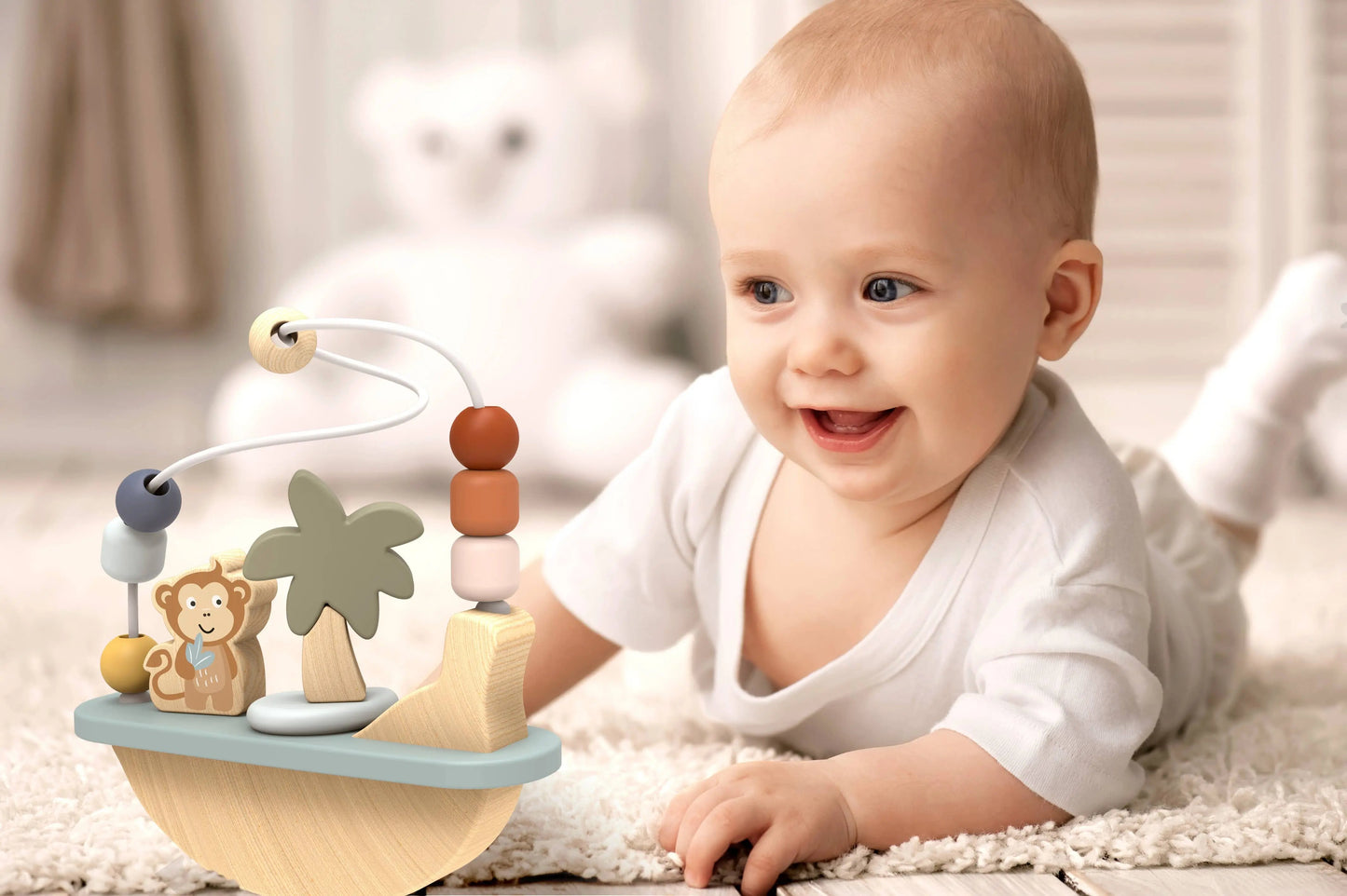 Wooden Rocking Beads Maze - For The Baby