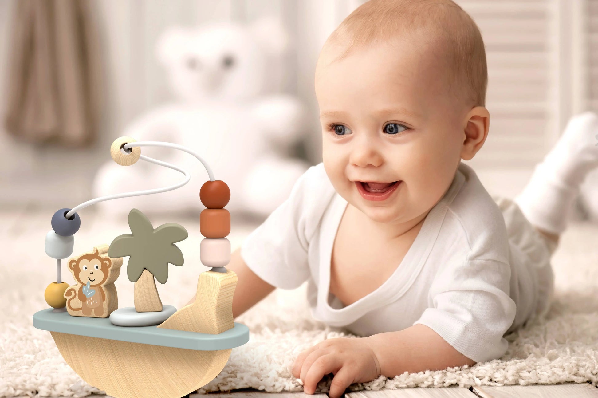 Wooden Rocking Beads Maze - For The Baby