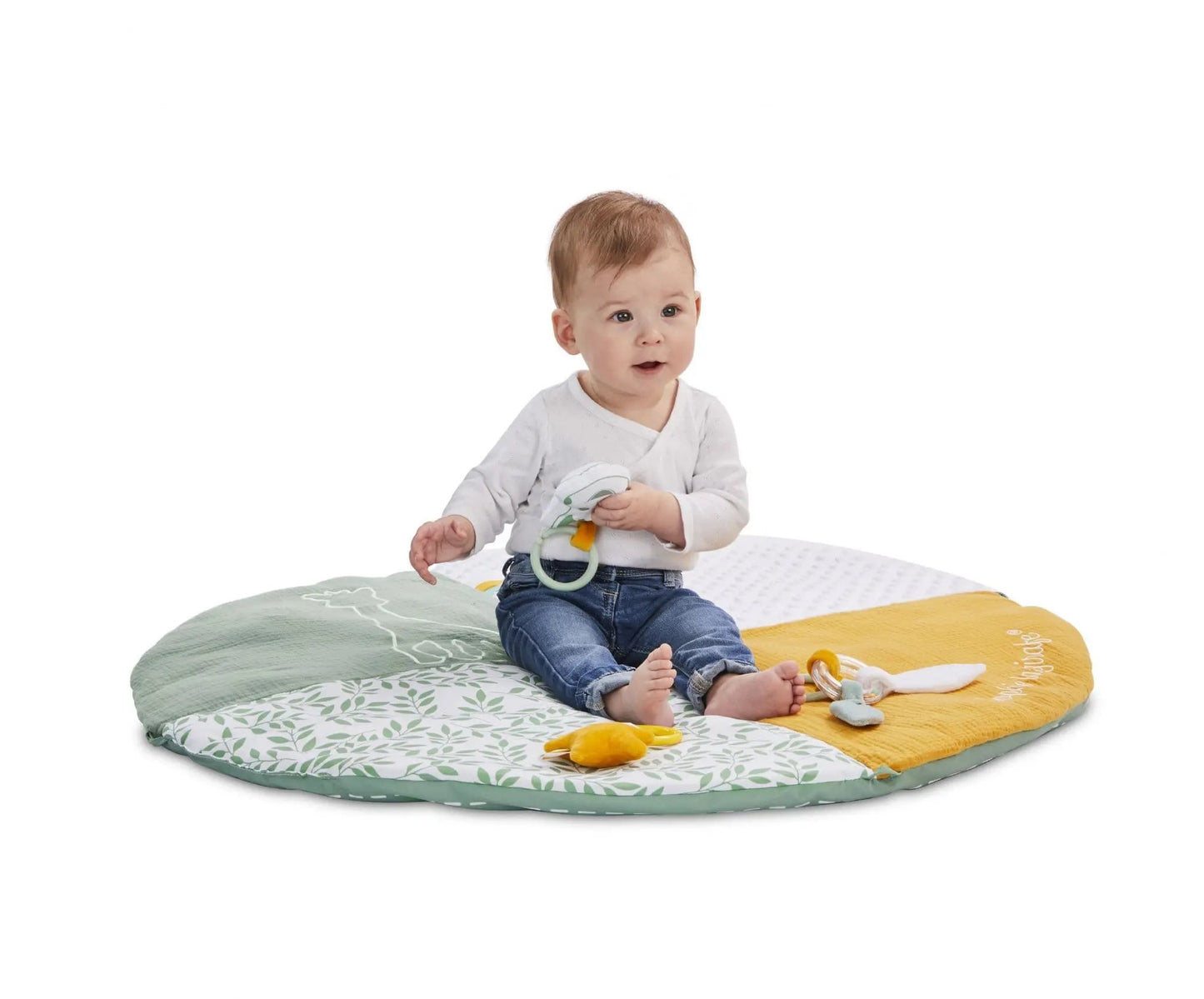 Baby Playing on Activity Mat with Hanging Toys