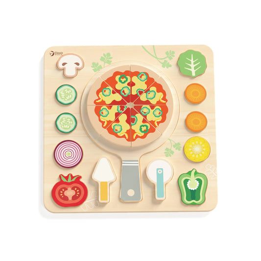 Wooden Pizza Puzzle Board Classic World