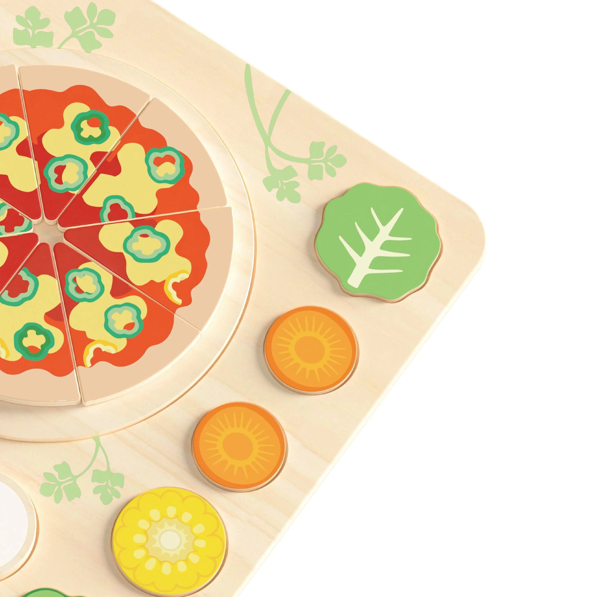 Wooden Pizza Puzzle Board Classic World