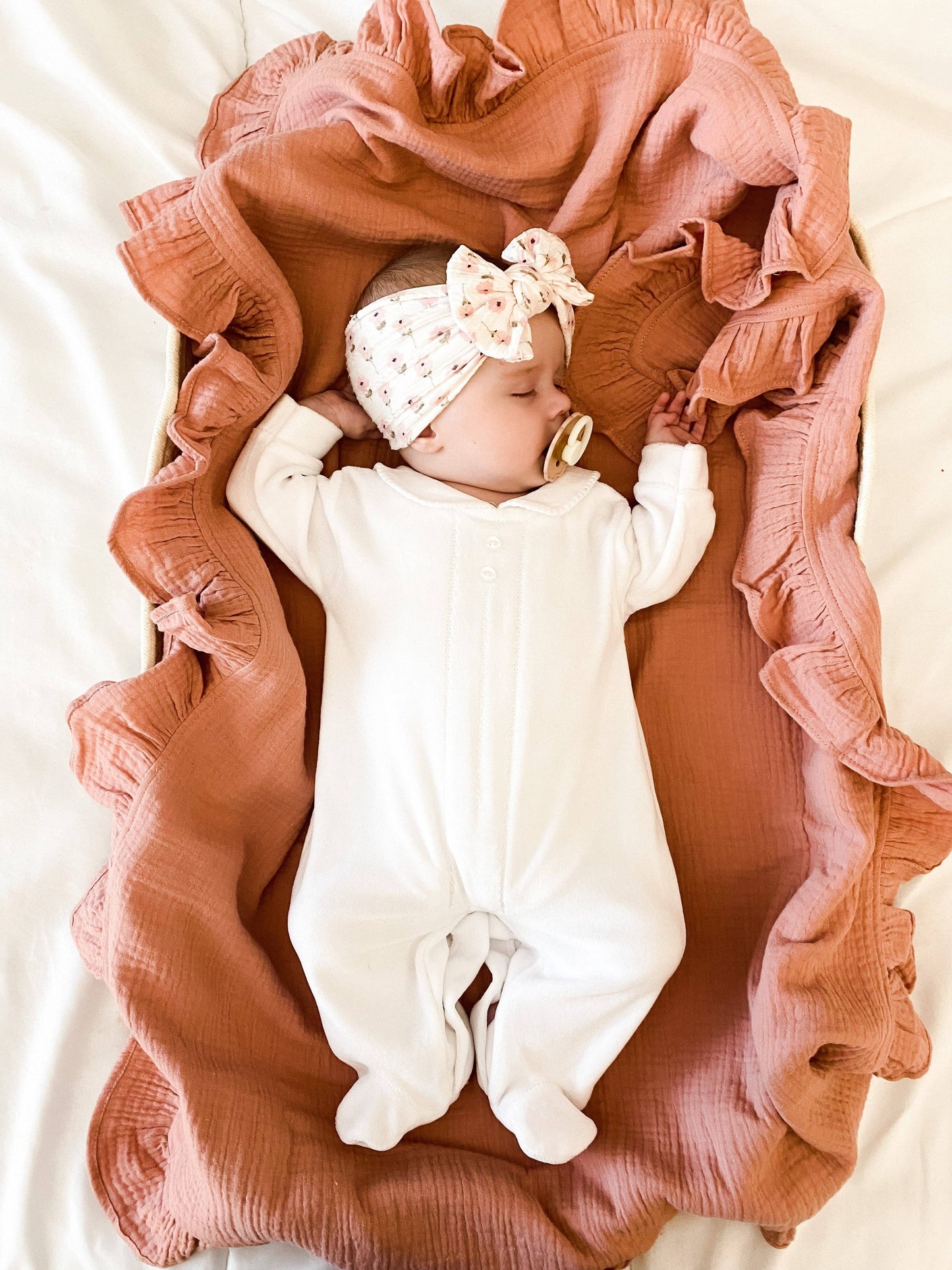 Classic Sleepsuit White - For The Baby
