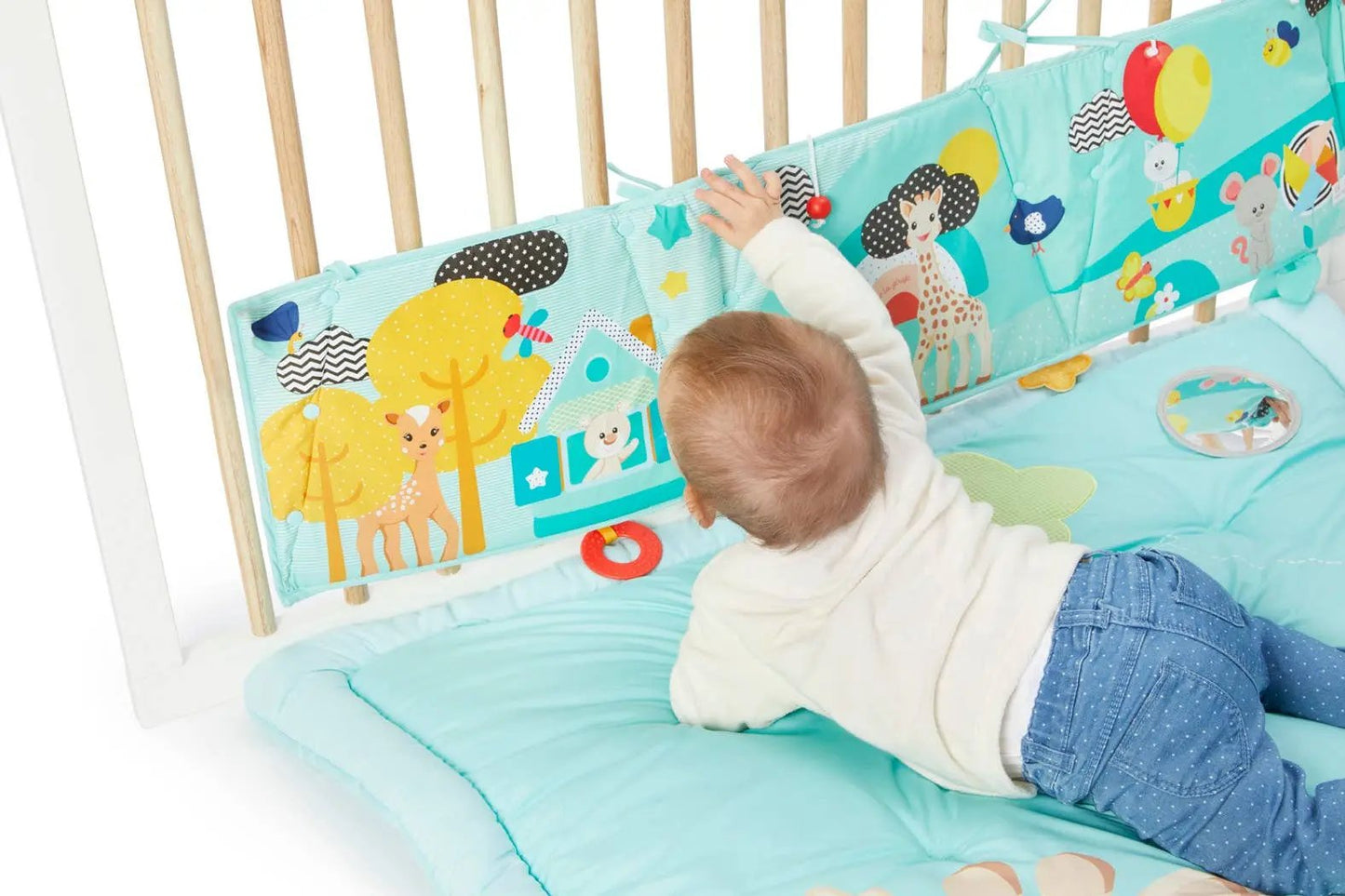 Baby Sitting and Playing with Folded Activity Board