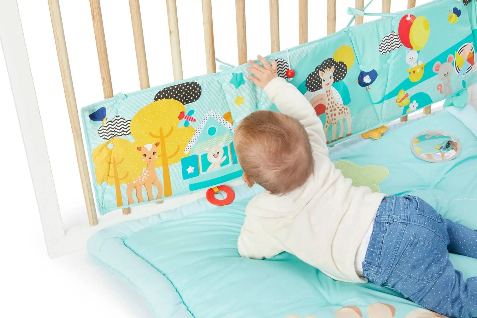 Baby Sitting and Playing with Folded Activity Board