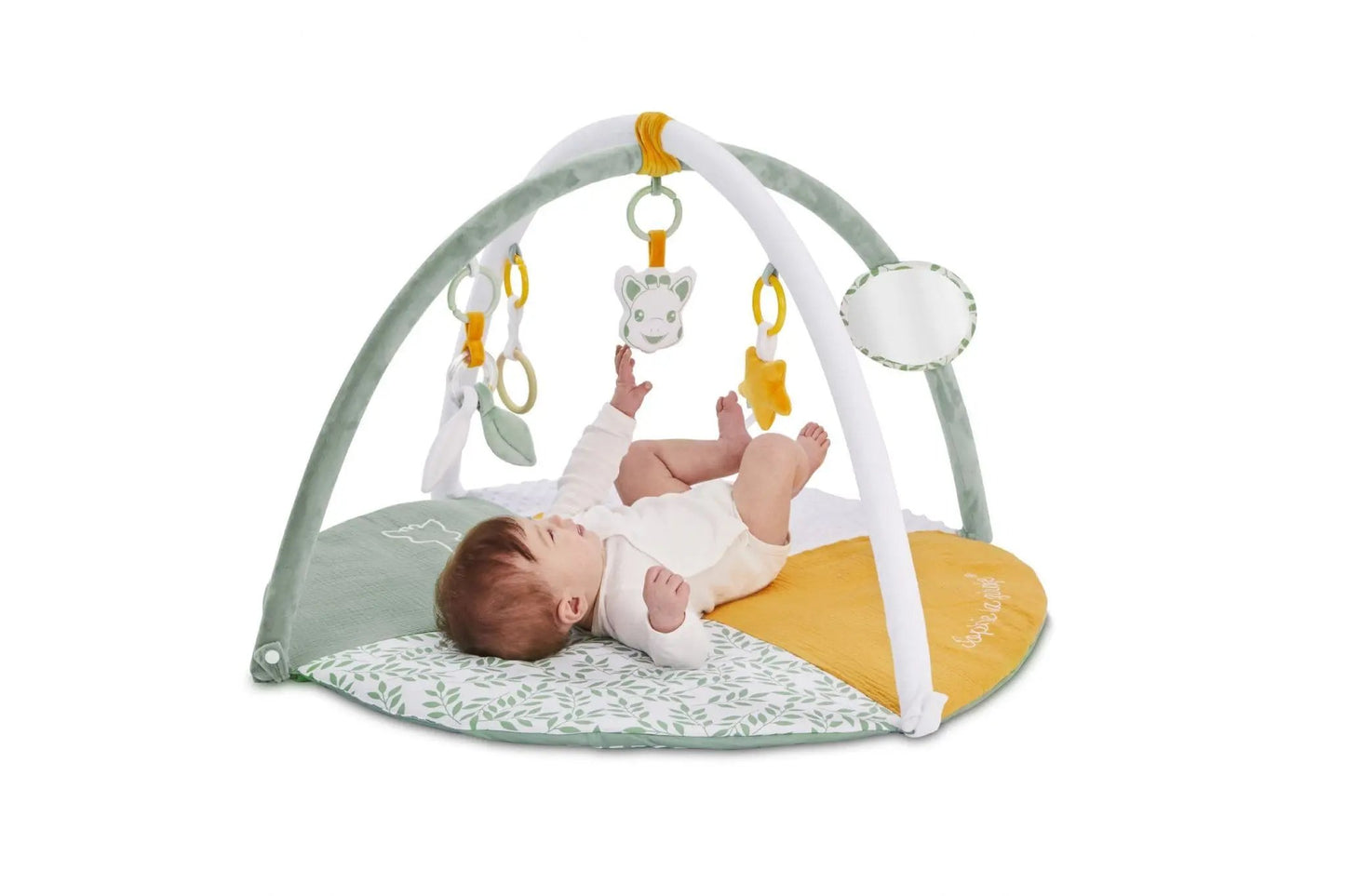 Baby Playing on Activity Mat with Hanging Toys