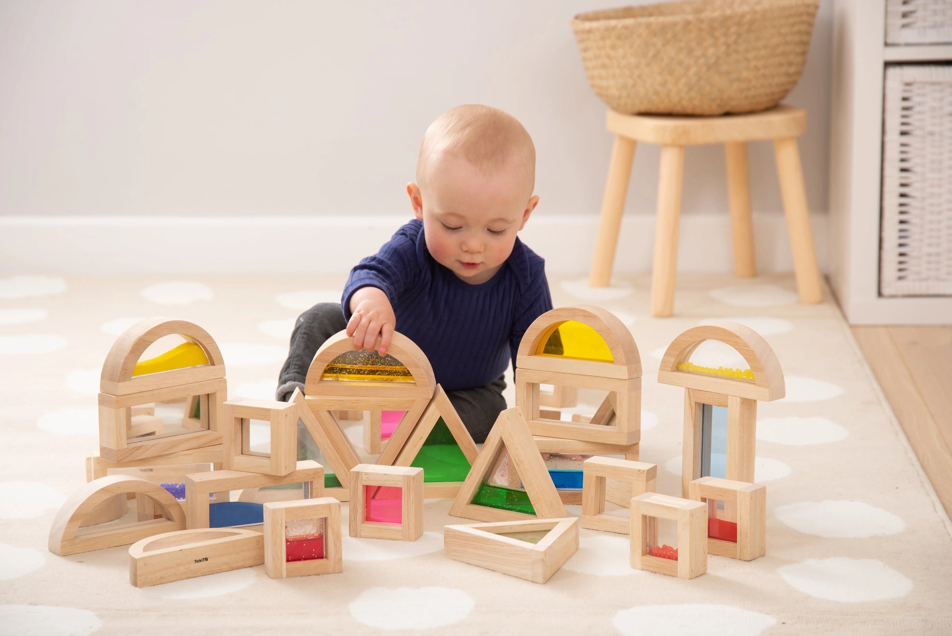 Sensory Blocks - Building Blocks - Montessori - Wooden toys - For The Baby