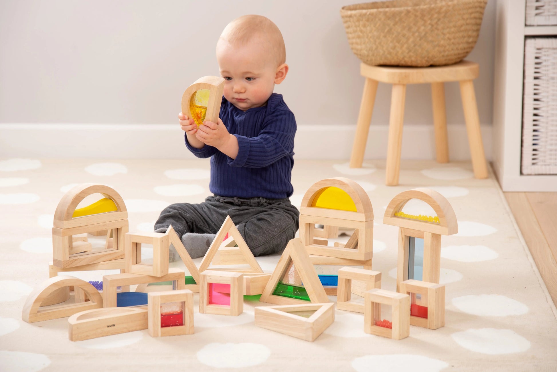 Sensory Blocks - Building Blocks - Montessori - Wooden toys - For The Baby