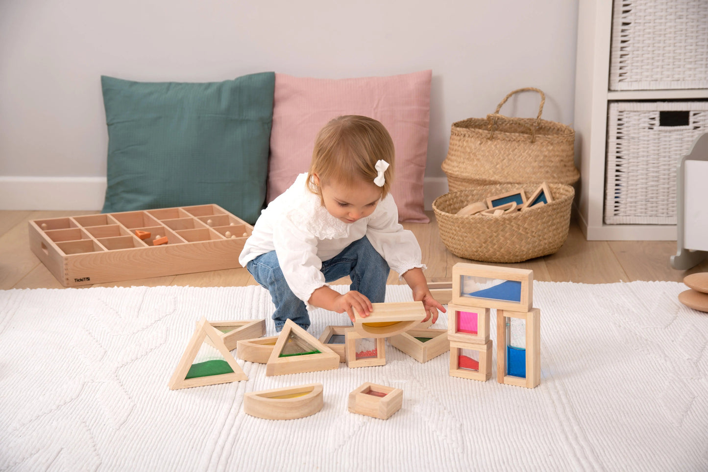Sensory Blocks - Building Blocks - Montessori - Wooden toys - For The Baby