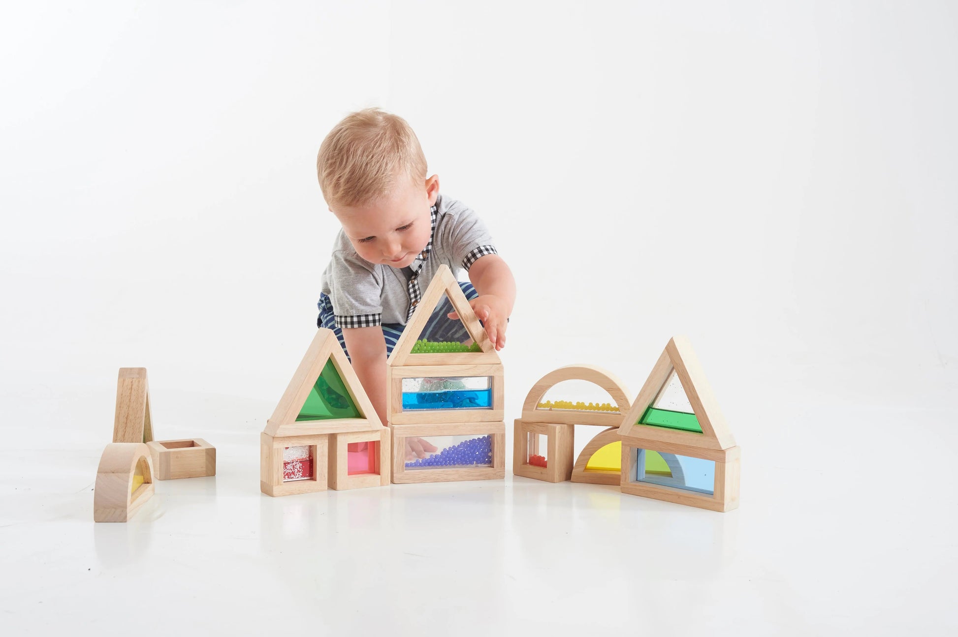 Sensory Blocks - Building Blocks - Montessori - Wooden toys - For The Baby