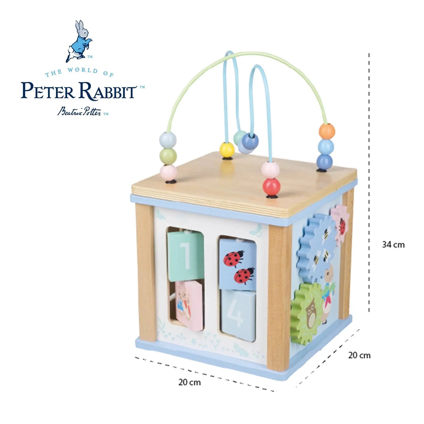 Peter Rabbit Wooden Activity Cube - For The Baby