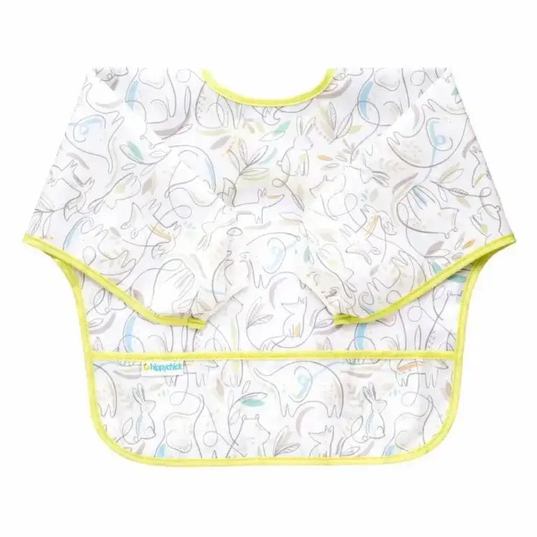 Water-repellent sleeved bib