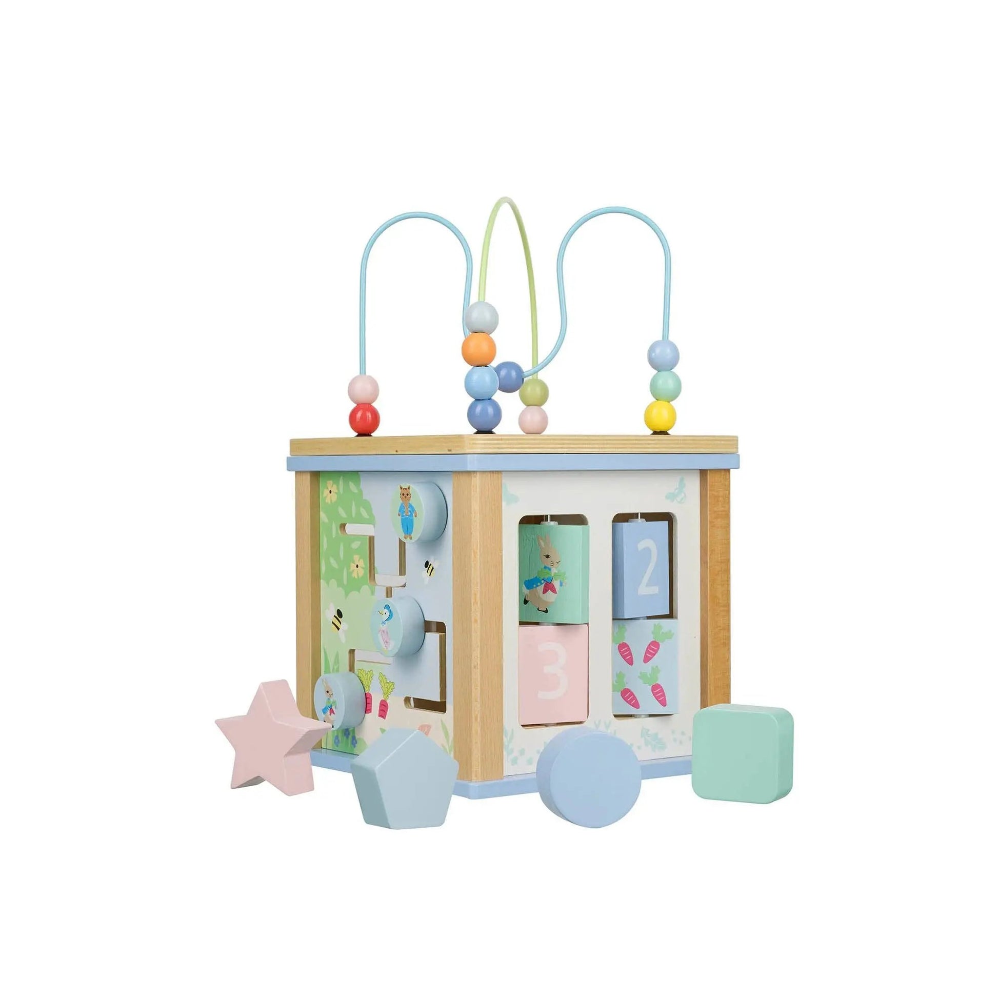 Peter Rabbit Wooden Activity Cube - For The Baby
