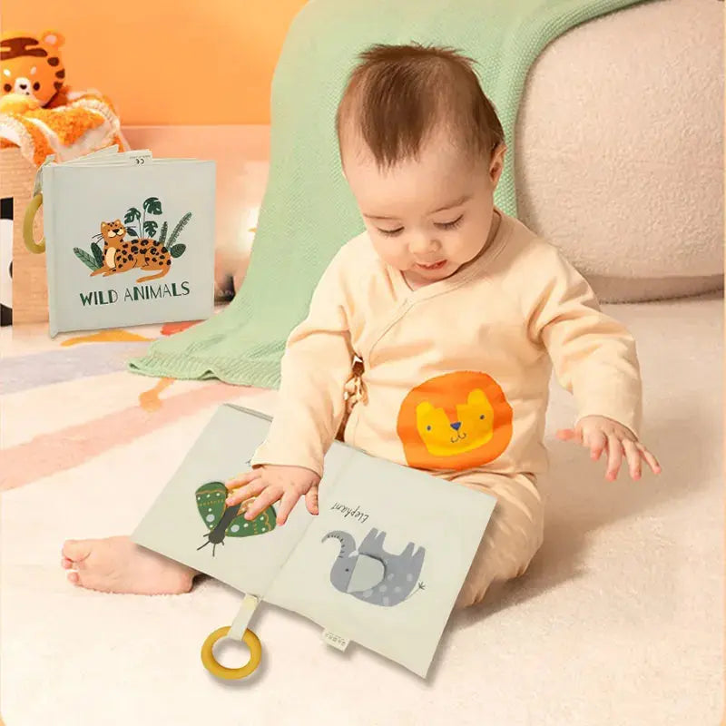 Baby fabric book with animals