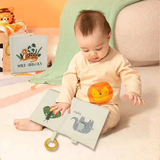 Baby fabric book with animals