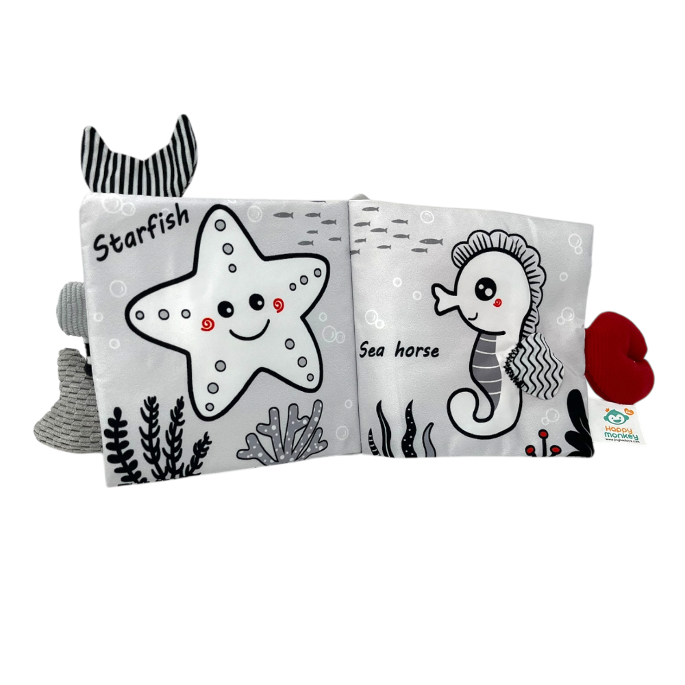 Baby fabric book with sea horse