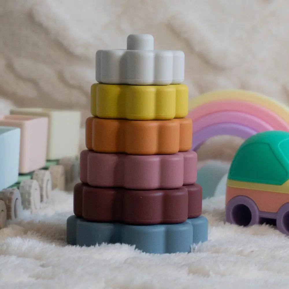 Montessori flower stacking toy