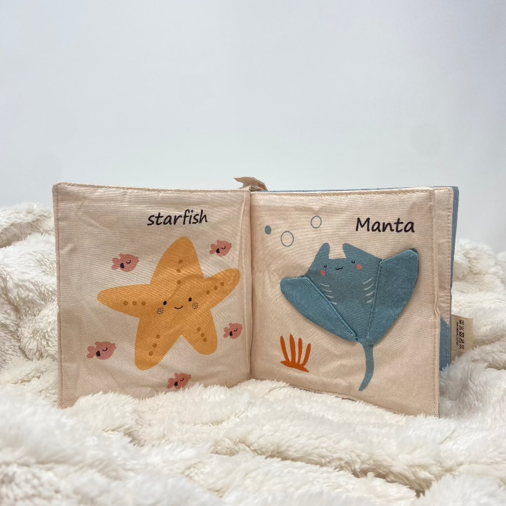 baby fabric book with sea animals