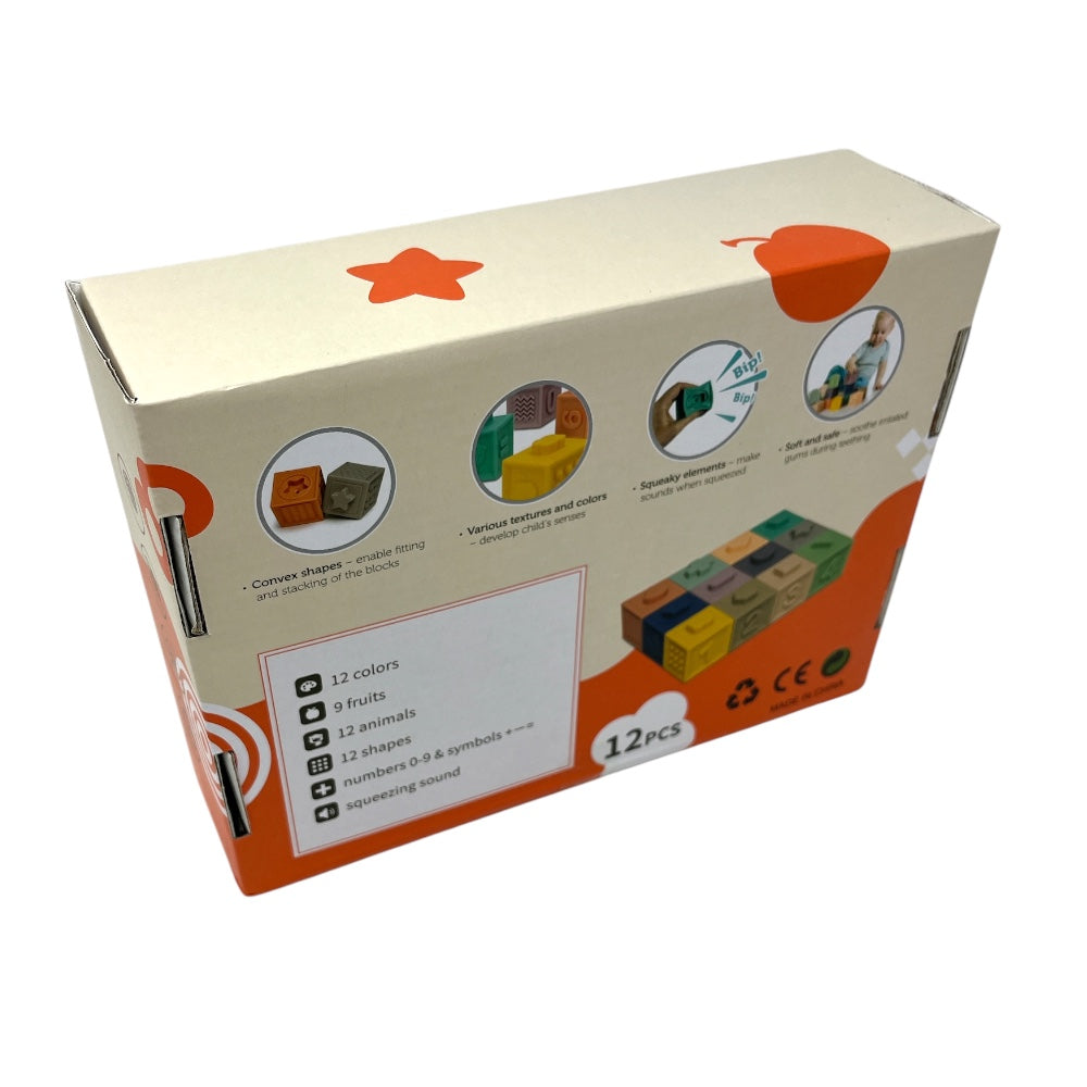 Presentation box for silicone building blocks