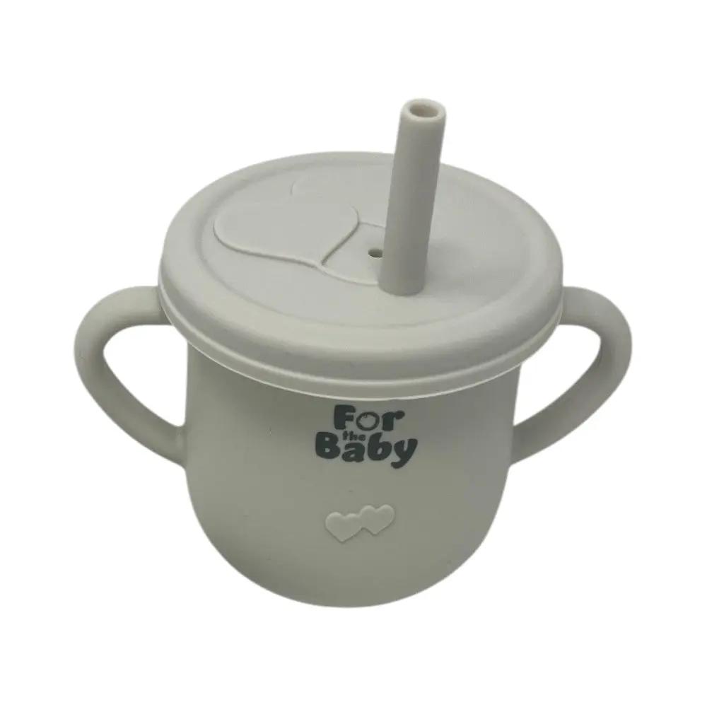 Grey silicone sippy cup
