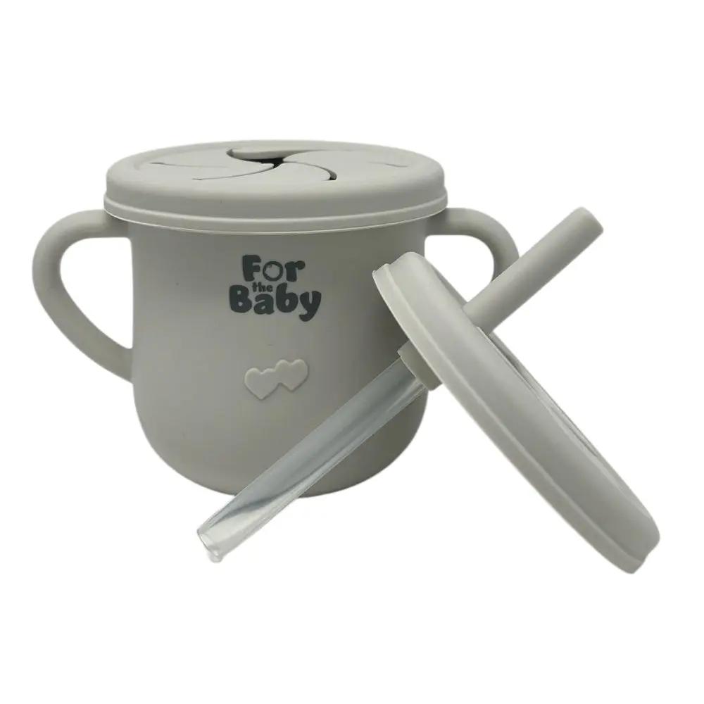 Non-toxic, food-grade silicone sippy cup and snack container set