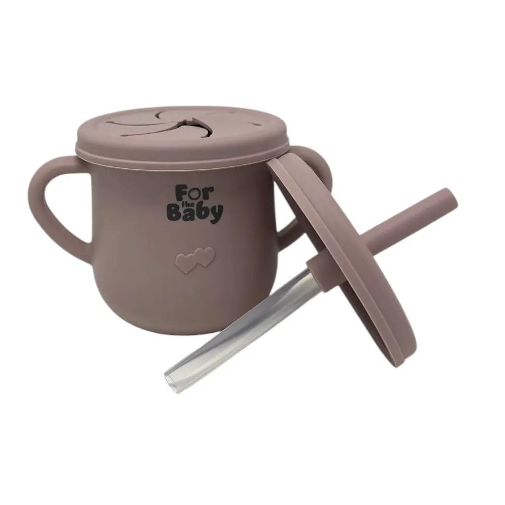 Non-toxic, food-grade silicone sippy cup and snack container set