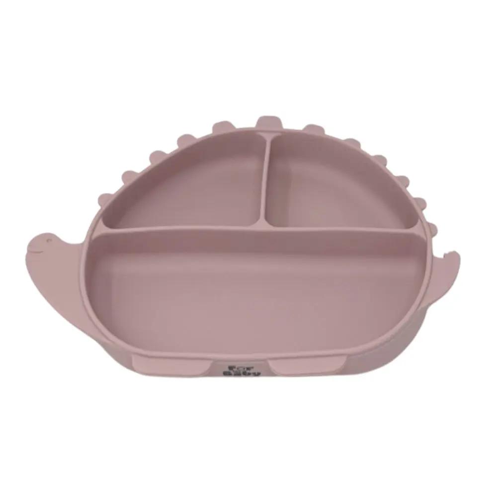 Pink silicone dinosaur plate
