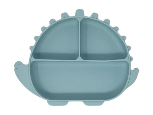 Silicone baby plate dinosaur shape