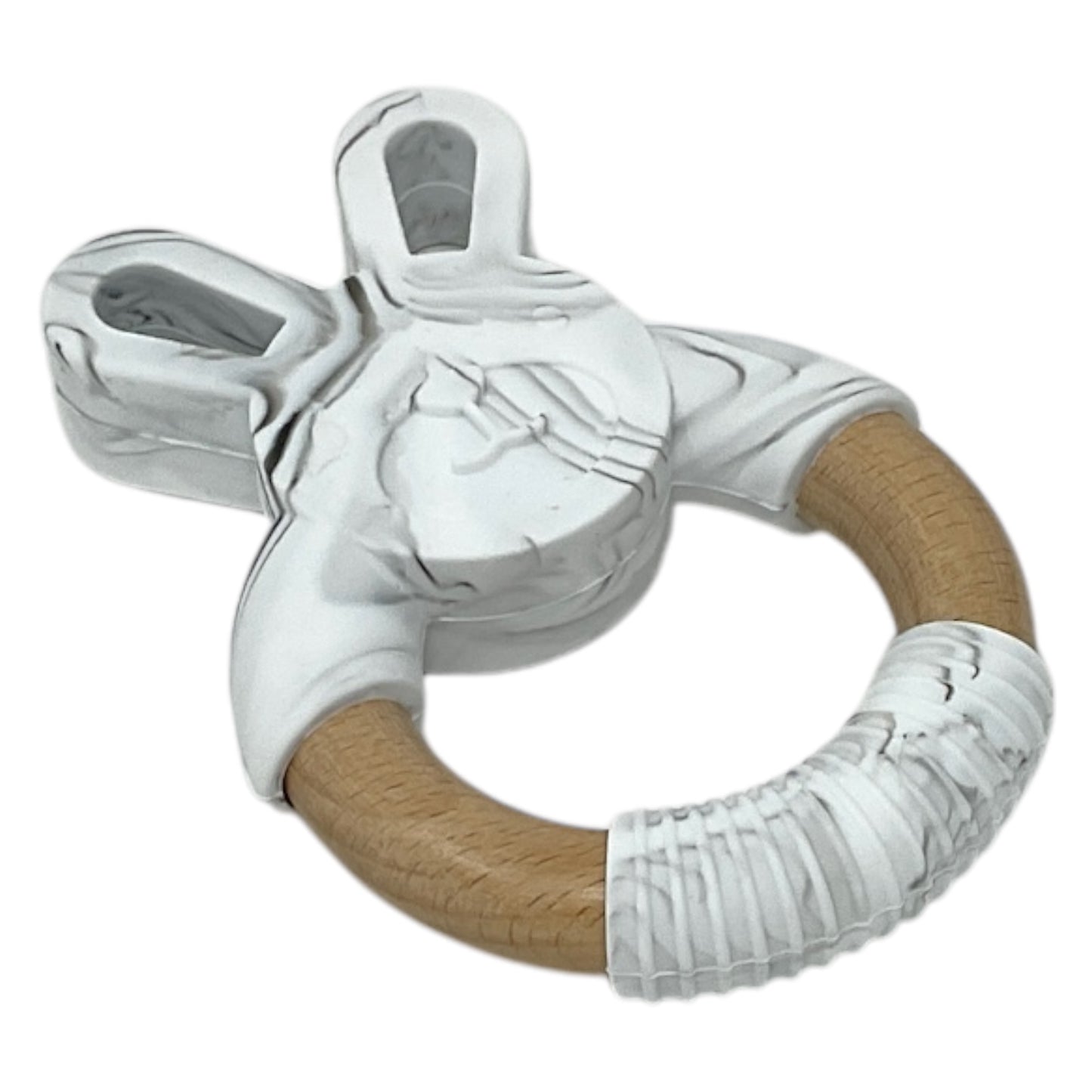 White marble bunny teether