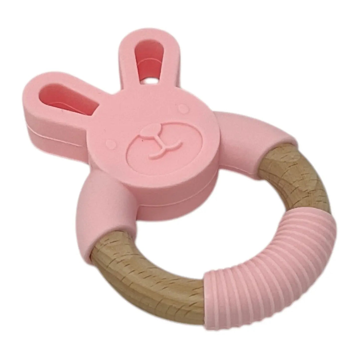 Pink bunny teether