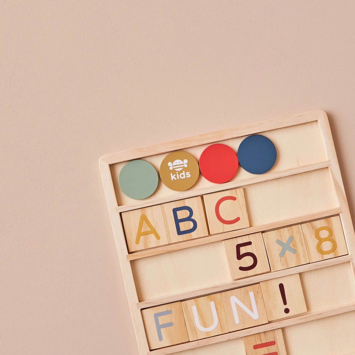 Wooden alphabet and number blocks