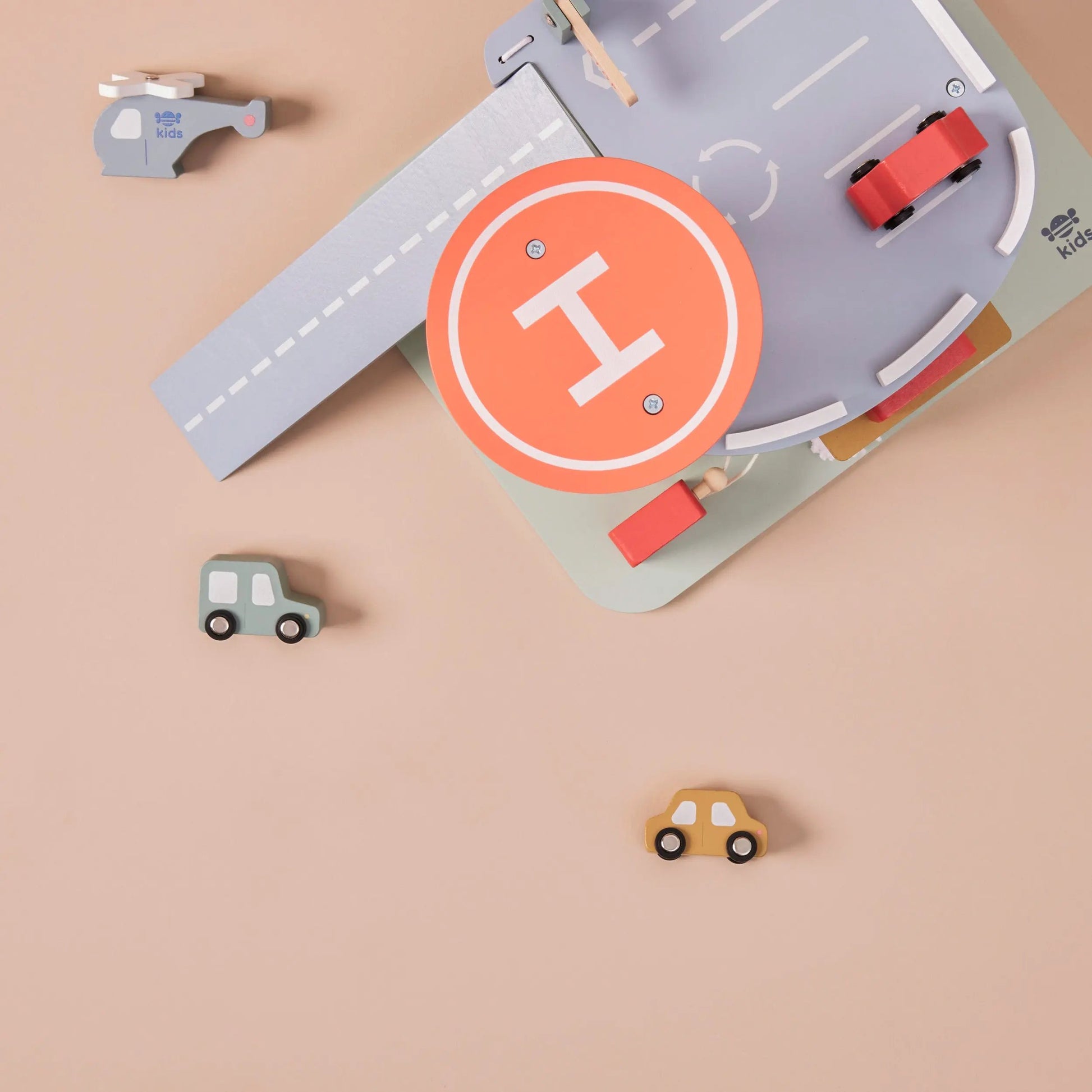 Wooden Car Garage Toy Playset Just Bee Kids