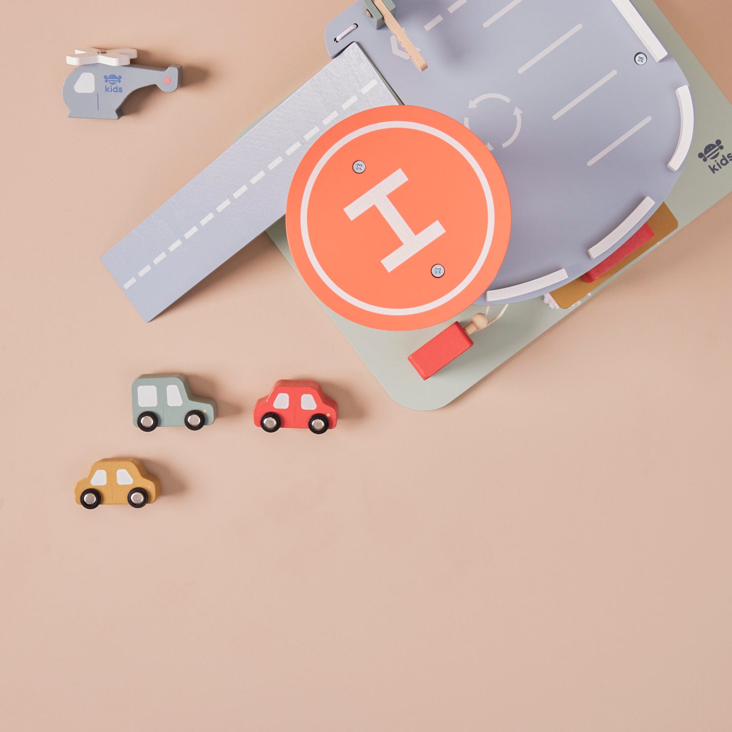 Wooden Car Garage Toy Playset