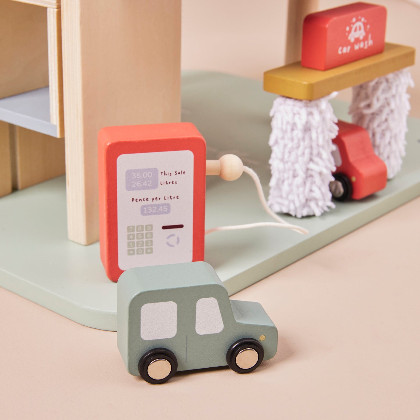 Wooden Car Garage Toy Playset