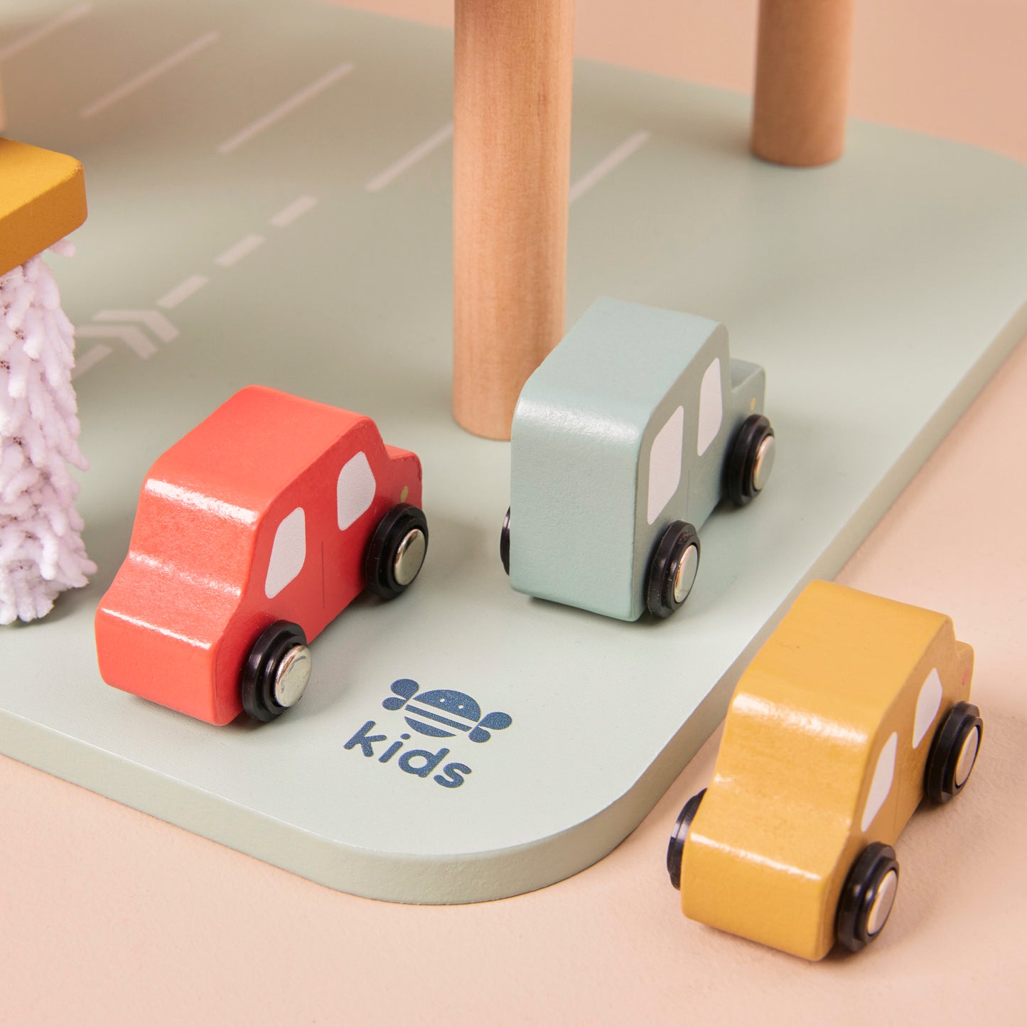 Wooden Car Garage Toy Playset