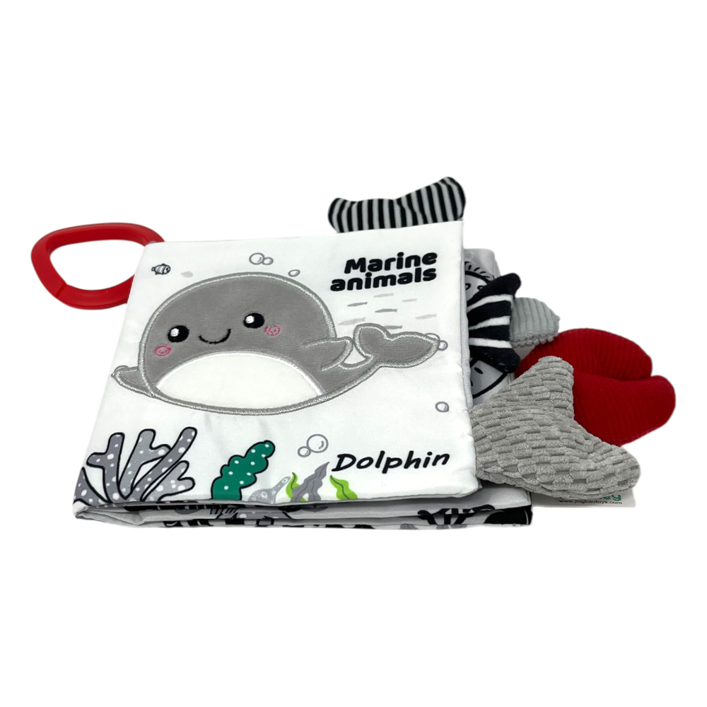 black and white baby book