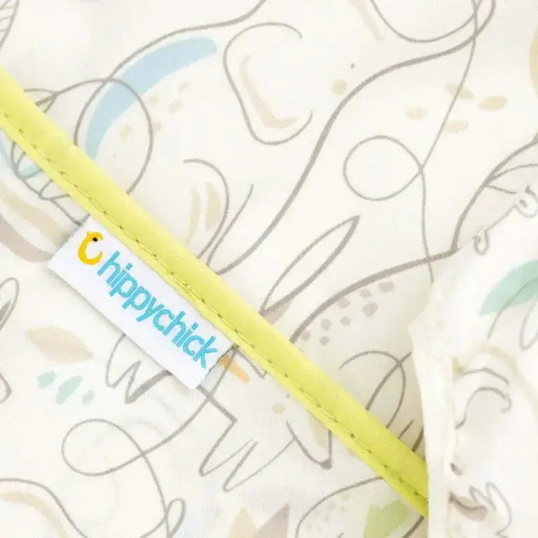 Sleeved bib with catch-all pocket