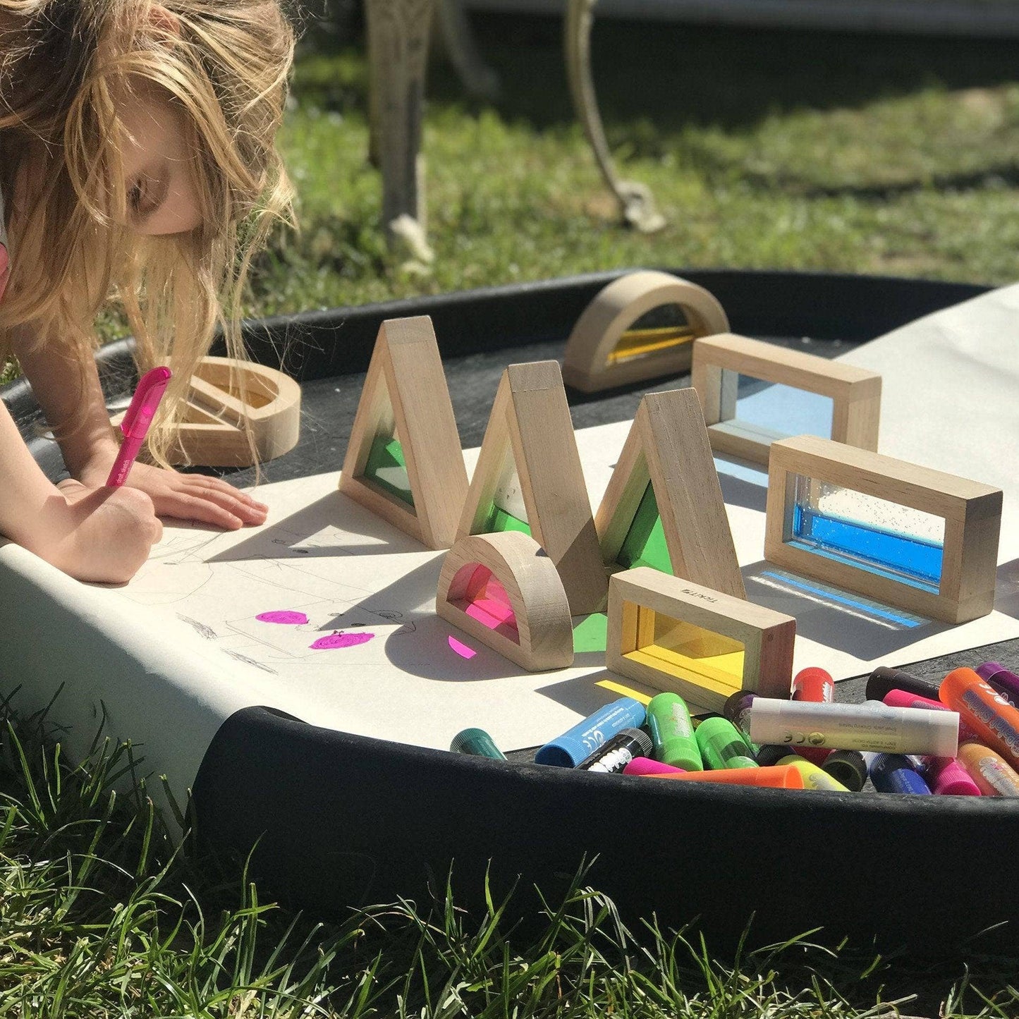 Sensory Blocks - Building Blocks - Montessori - Wooden toys - For The Baby