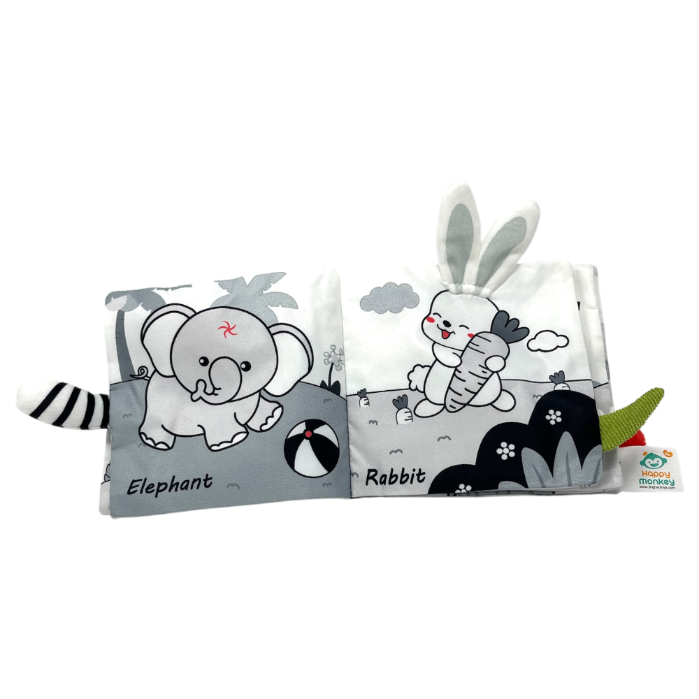 elephant rabbit baby fabric book