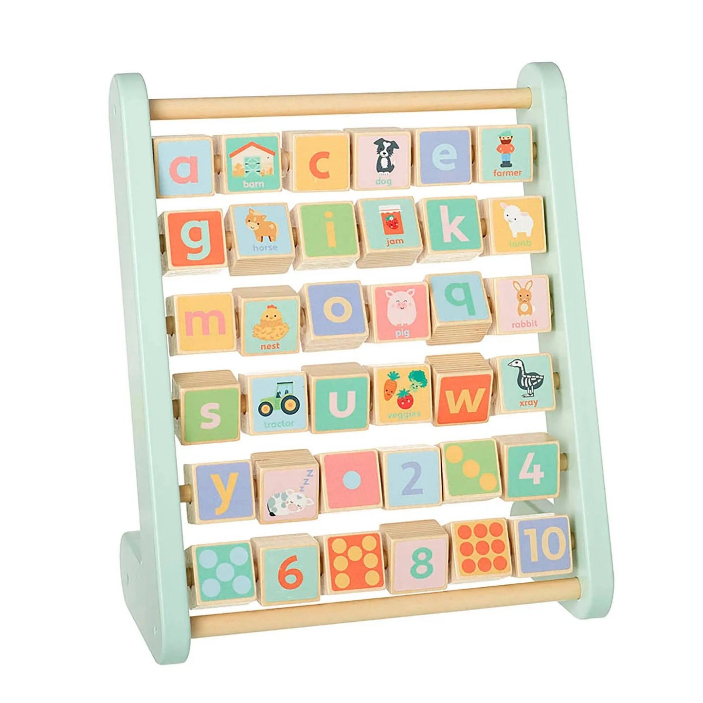 Farm Animal Wooden Alphabet Abacus