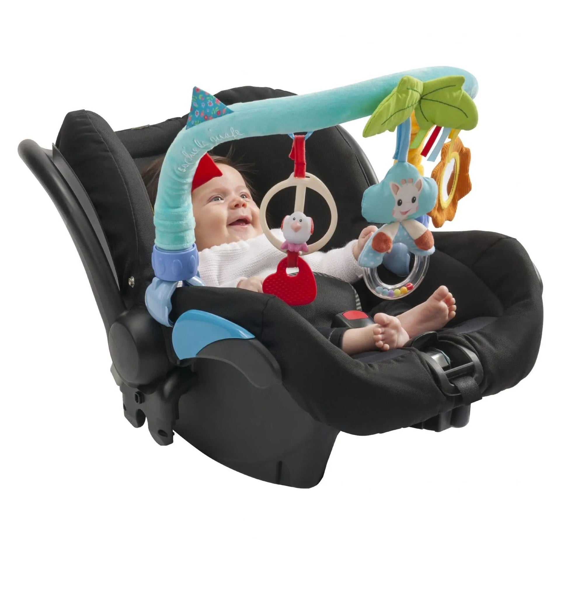 Sophie la Girafe Activity Arch with rattle, mirror, and spinning bird