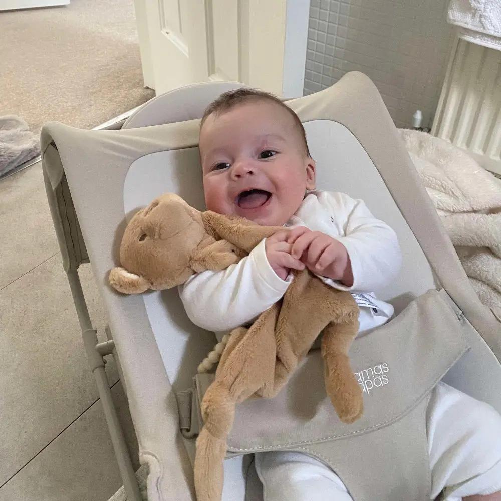 happy baby with benni bear plush comforter