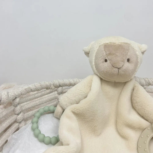 Plush lamb baby comforter