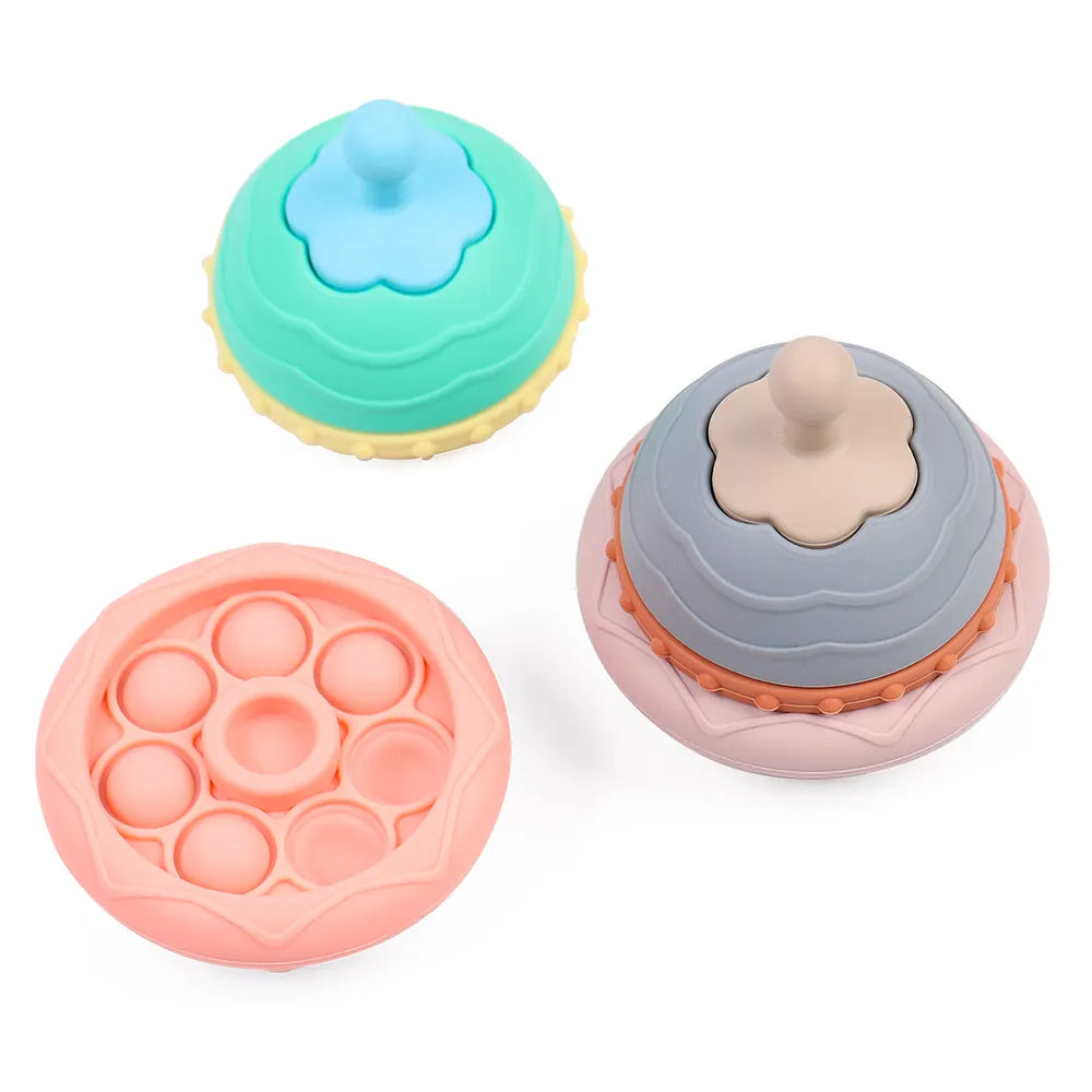 Silicone Flying Saucer Stacking Toy - a fun and educational toy.