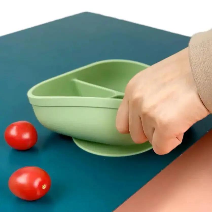 Close-up of the Square Silicone Suction Bowl showing the suction base.
