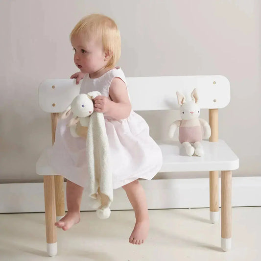 little girl with bunny gift set